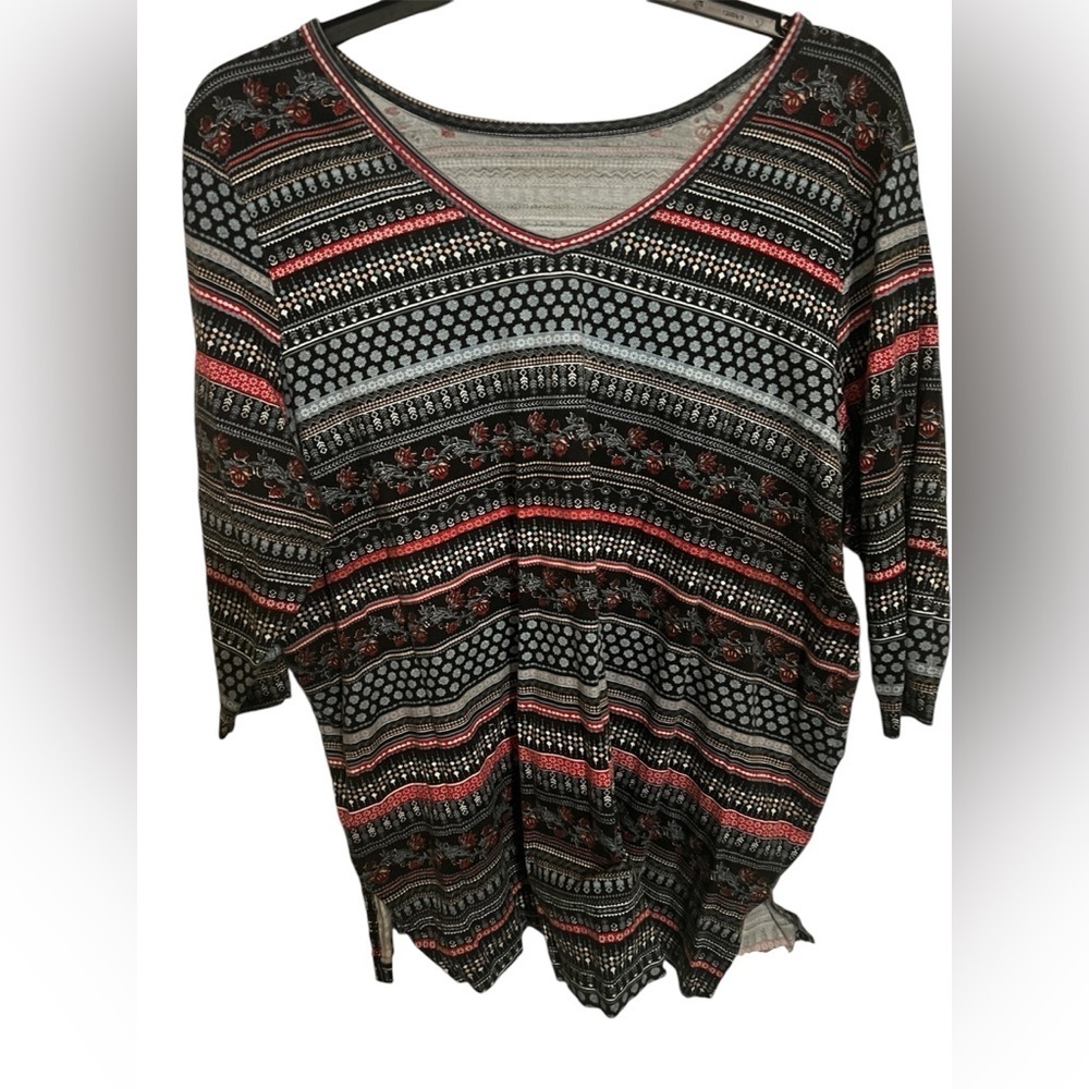 Plus Sz Colorful print tunic size 1X